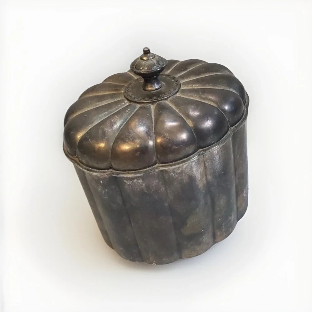 Vintage GODINGER‎ 1994 Silver Floral Jewelry Vanity Box Velvet Inside